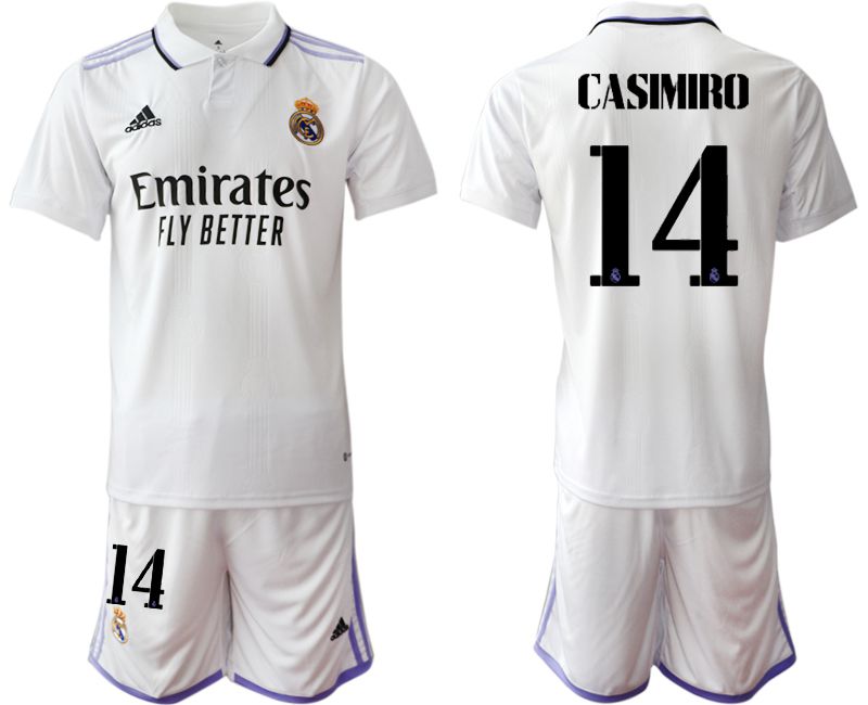 Men 2022-2023 Club Real Madrid home white #14 Soccer Jersey->customized soccer jersey->Custom Jersey